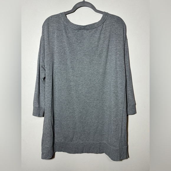Chico’s Zenergy Gray 3/4 Sleeve Lightweight Pullover Women's Top Size XL - Picture 8 of 8